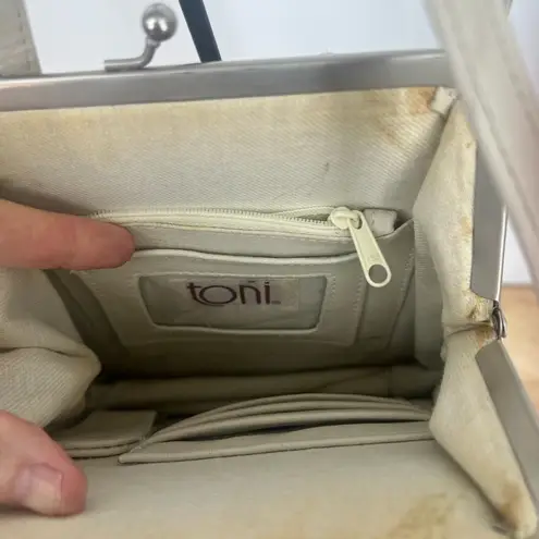 Toni vintage white leather handbag 50s inspire