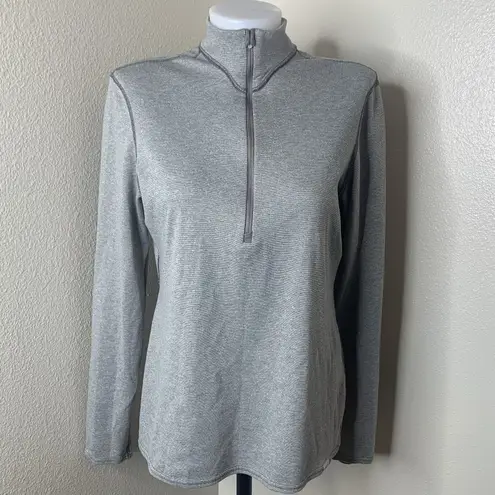 Patagonia  Shirt Women Sz L Capilene Midweight 3 1/4 Zip Base Layer Gray