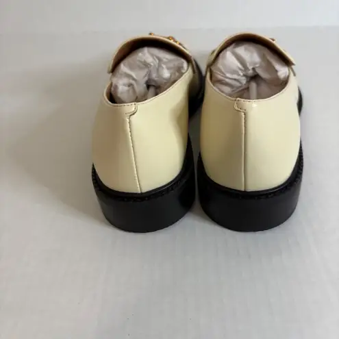 Lisa Vicky Women's Loafers Size 9M Horsebit Hardware Slip On Ivory Beige Tan