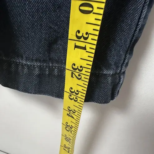 Etica Dress Womens XS Blue Mira Dark Denim Wrap Jean Mini Puff Sleeve Ca…