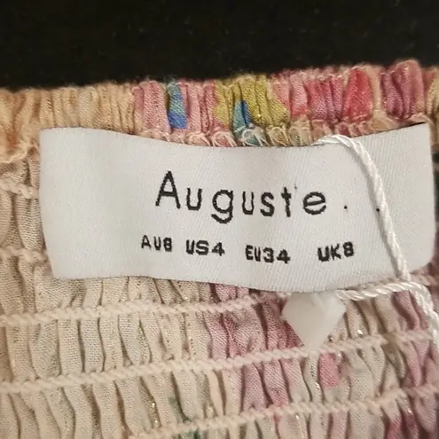 đź’•AUGUSTE x REVOLVEđź’• Boheme Goddess Maxi Dress ~ Blush Floral Print US 4 NWT Pink