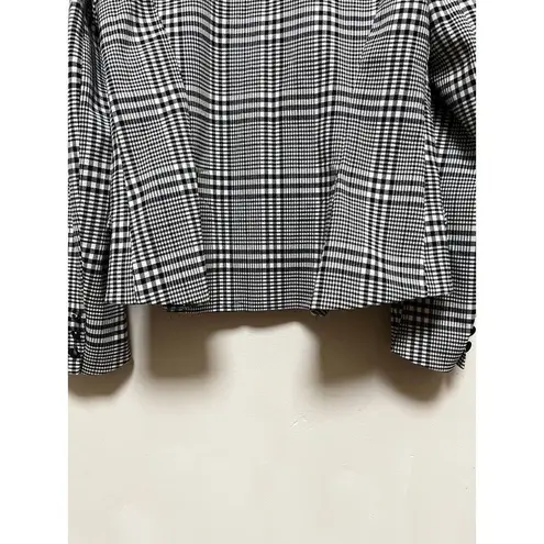 Maison d' Amelie Gingham Plaid One Button Pocket Blazer Size Medium Multiple
