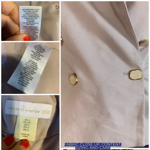 House of Harlow 1960 MISTY LILAC DOUBLE BREASTED BLAZER (S)