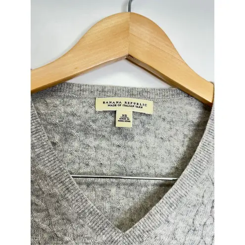 Banana Republic  Italian Yarn Gray Wool Blend Cropped Sweater Size XS