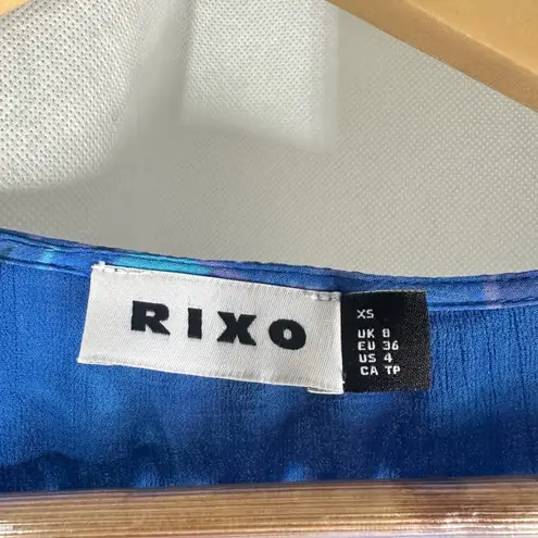 Rixo Virginia Floral Midi Dress Fontainhas Floral Cobalt Mix Size XS