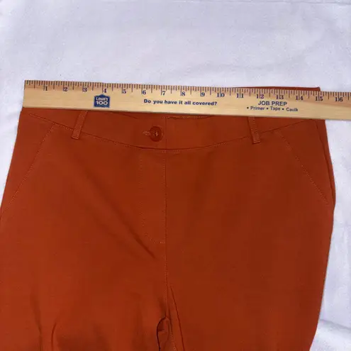 Betabrand L Petite Dress Pants Pumpkin Orange Career Work Casual Stretch