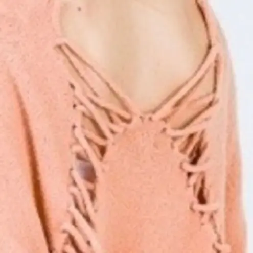 Laced Back Sweater Orange Size undefined