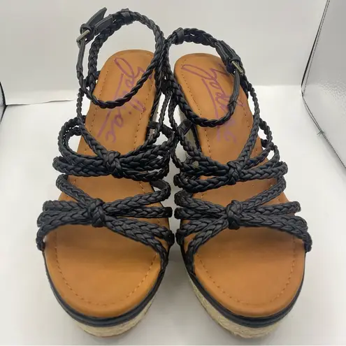 Zodiac leather braided straps espadrille wedge sandals women Size 10M