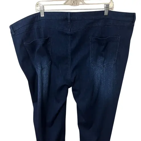 Allure Pull On Rhinestone Women's 3XL Blue Skinny Jeans High Rise Size undefined