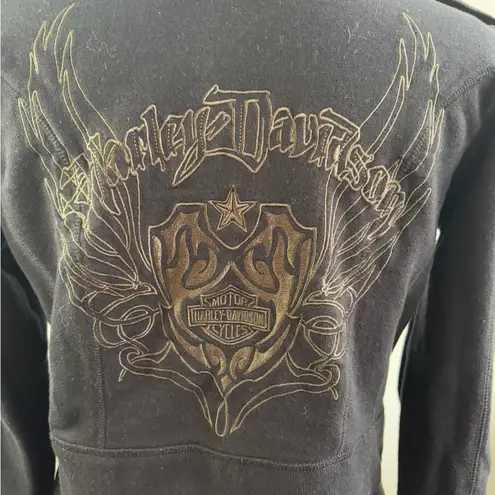 Harley Davidson  Women’s Sweatshirt Material Military Style Jacket - Image 6
