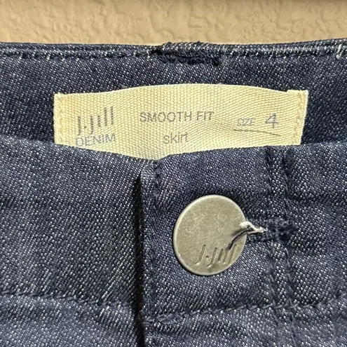 J. Jill Dark Blue Denim Smooth Fit Skirt Women's Size 4