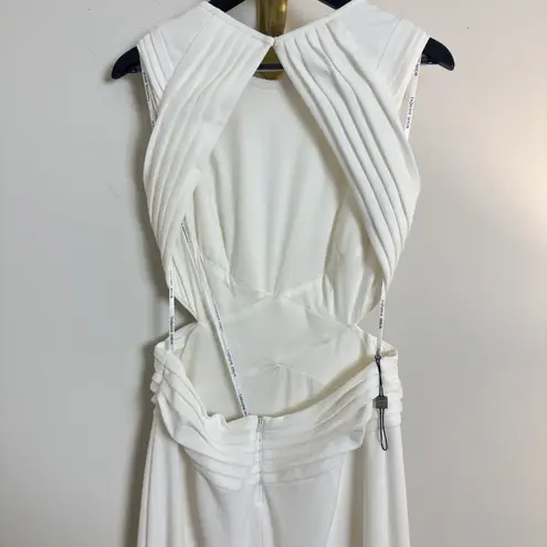 Tadashi Shoji Tenney Maxi Evening Dress in White Size Medium