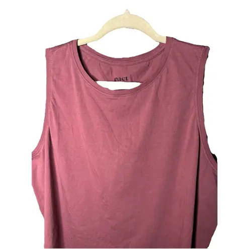 Pact Women Softspun High Neck Tank Top Sz XXL Mauve Organic Cotton Ethical Basic Purple