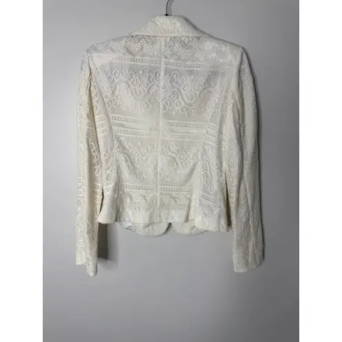 Vintage Vtg 80s 90s Cachet Bridal White Lace Wedding Skirt Jacket Set Medium