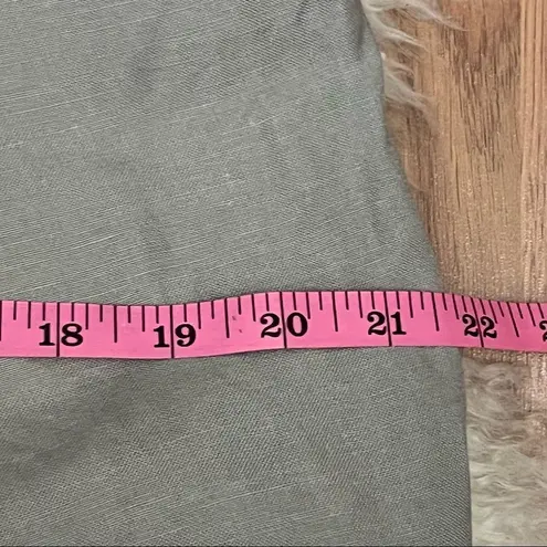 Vintage Donna Morgan Oatmeal Linen High Waist Tapered Pants S Tan