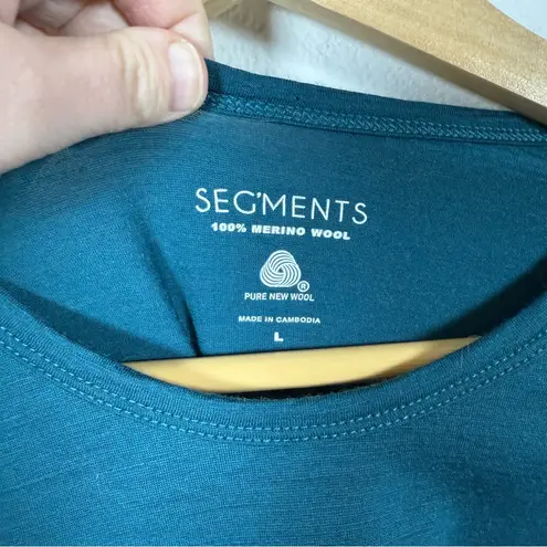 Segments Women’s Classic Long Sleeve Merino Wool Baselayer in Teal Size L Blue Size L - Image 5