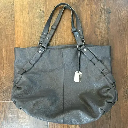 Furla grey leather tote bag