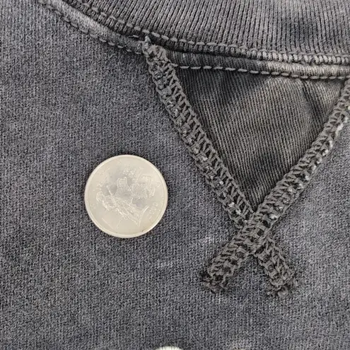 American Eagle Funday Gray/Grey Distressed Crewneck Graphic Sweatshirt