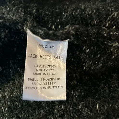 Women's Gray Knit Cardigan Sweater M Unique Clasp Casual Size M