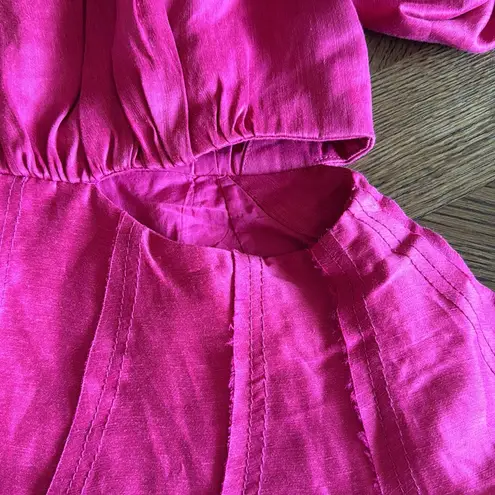 AJE Admiration Asymmetric Mini Dress, Fuchsia, Size AUS 6 US 2, $425 Pink