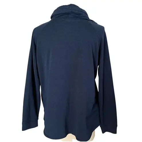 32° Heat Blue Cowl Neck Pullover Activewear Sweatshirt Round Bottom Top ~ XL