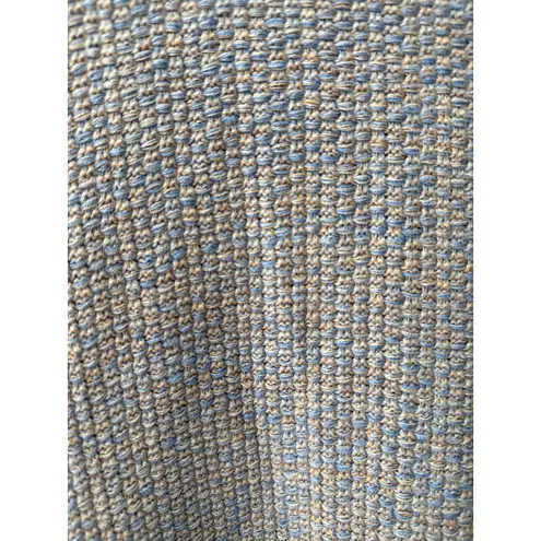 J. McLaughlin Woven Fringe Long Nan Cardigan Sweater Gray Size Large