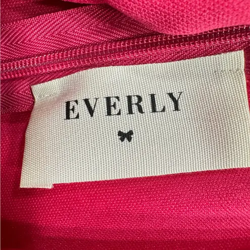 Everly  Hot Pink Floral Halter Neckline Maxi Sundress Pleated Skirt from ModCloth