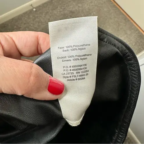 Aritzia Wilfred Free Daria Faux Leather Legging Pant in Black Size L