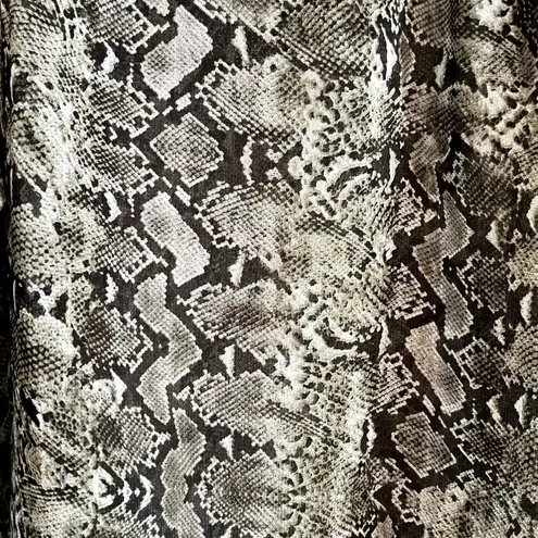 Lavender Brown Green Snakeskin Print Sheer Blouse - Small