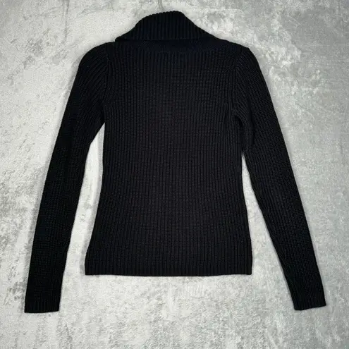 Forenza Sweater Womens Medium Black Cowl Neck Chunky 80s 90s Y2K Casual Vintage