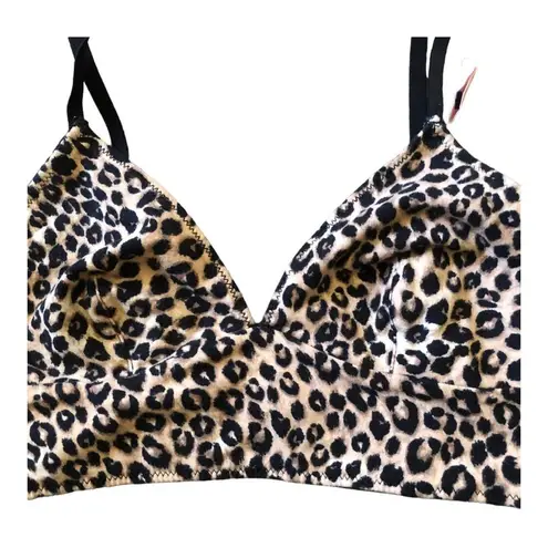 Forever 21  Flattering Comfortable Animal Print Adjustable Straps Bralette Small