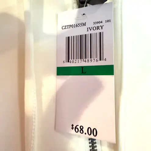 Cable & Gauge Studio Modal Blend Hoodie Womens Large Ivory Activewear Athleisure White