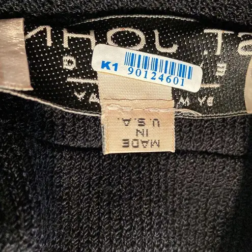 St. John Evening Black Double Breasted Knit Sweater