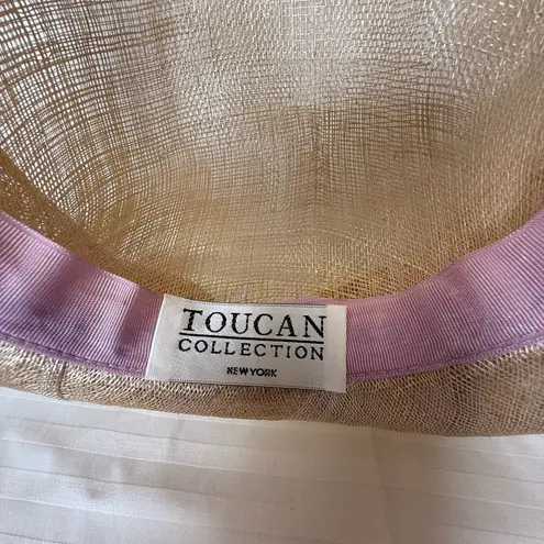Toucan Collection New York Brimmed Straw Hat Bow Detail Cottagecore Garden Party Tan