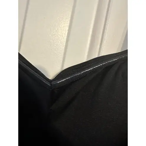 Roz & Ali Black Sleeveless Dress With Red Rose Embroidery At Waistline