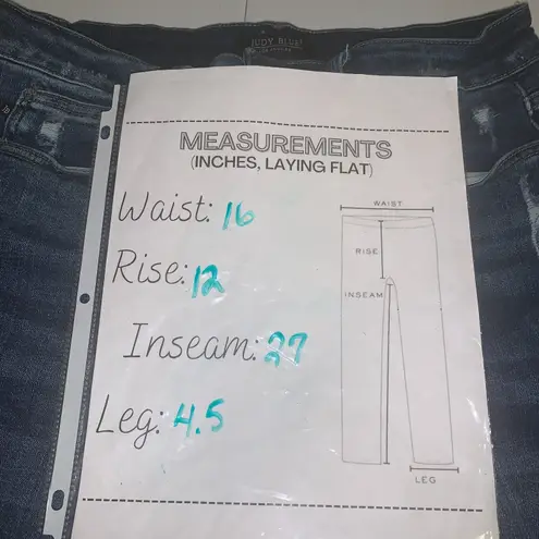 Judy Blue Skinny Jeans Women’s 16W Dark Wash Plus Size Stretch Denim Pants