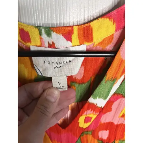 Pomander Place Women's Magnolia Watercolor Kenzo Floral Flowy Dress S Tuckernuck White