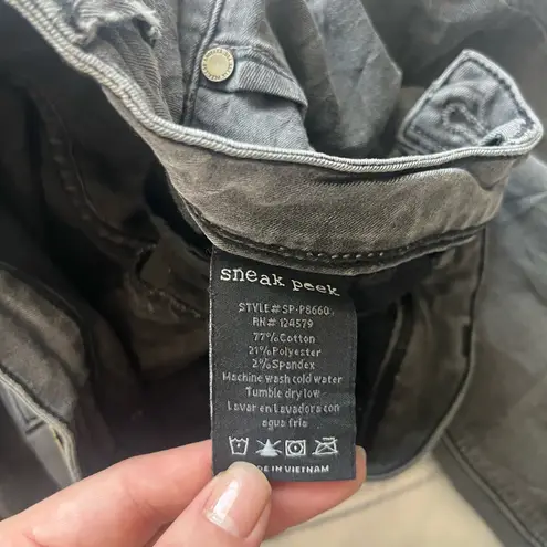 Sneak Peek Low Rise Bootcut Flare Jeans Women’s Size 5 Dark Wash 26X29 Stretch Black