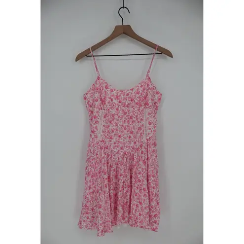 Sky to Moon Pink Floral Lace Trim Cami Dress Size L Size L