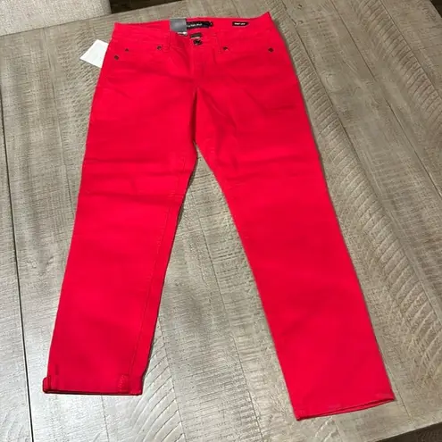 Calvin Klein Jeans  power stretch Skinny Crop Red denim NWT