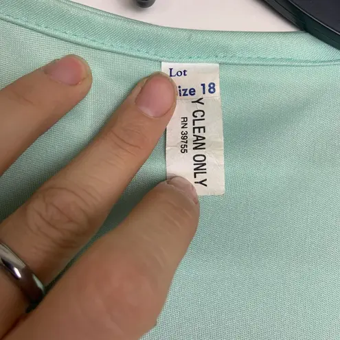 Vintage 18 Light Turq wrap barber dress