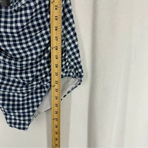 Tommy Bahama  Checkered One Piece Swim Suit Womens 14 Blue