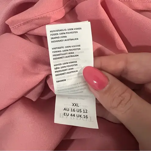 Bardot NEW NWT Rome Diamonte Cutout Slip Dress Maxi Gown In Blush Pink