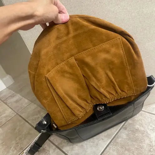 Patricia Nash Emeline Vintage Distressed Leather pure crossbody black EUC