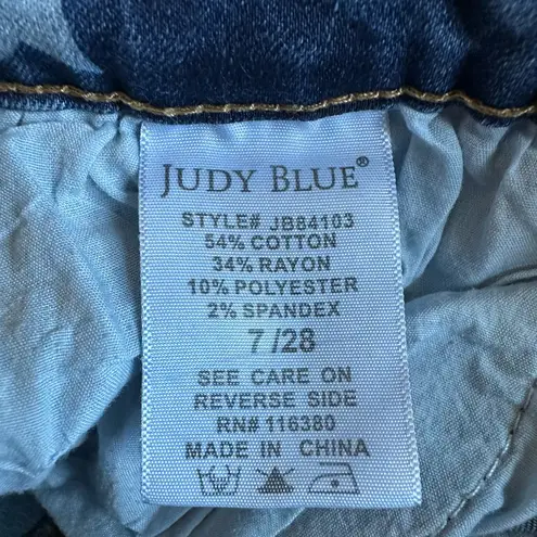 Judy Blue Spangled Super Flare Bell Bottom Jeans Sz 28 High Rise Star Print