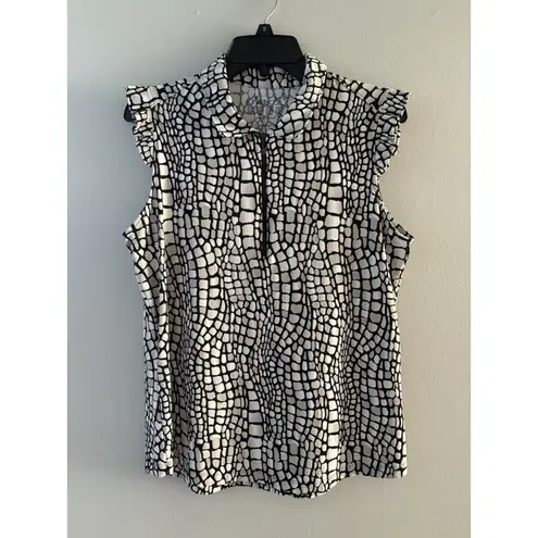 IBKUL 1/4 Zip Shirt Size Large Black Gray UPF 50 Golf Performance Pickleball