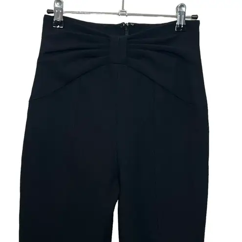 Veronica Beard Ferdinand Bow Accented Skinny Pants Trousers Black Women’s Size 0