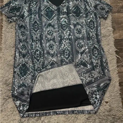 Crazy Train Sequin Aztec Western Dress Size XL