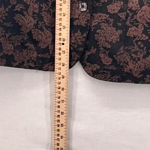 Susan Graver Womans Blazer Jacket Size 2x Dark Florals Romantic Jacquard