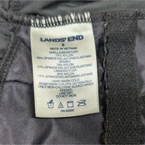 Lands End Tankini Top Black Wrap